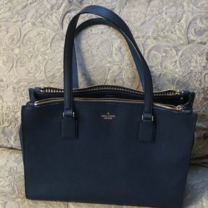 Like New - Navy Kate Spade Leather Tote